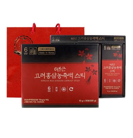 ของแท้ 정원삼 6년근 고려홍삼 농축액 스틱 10gx30포