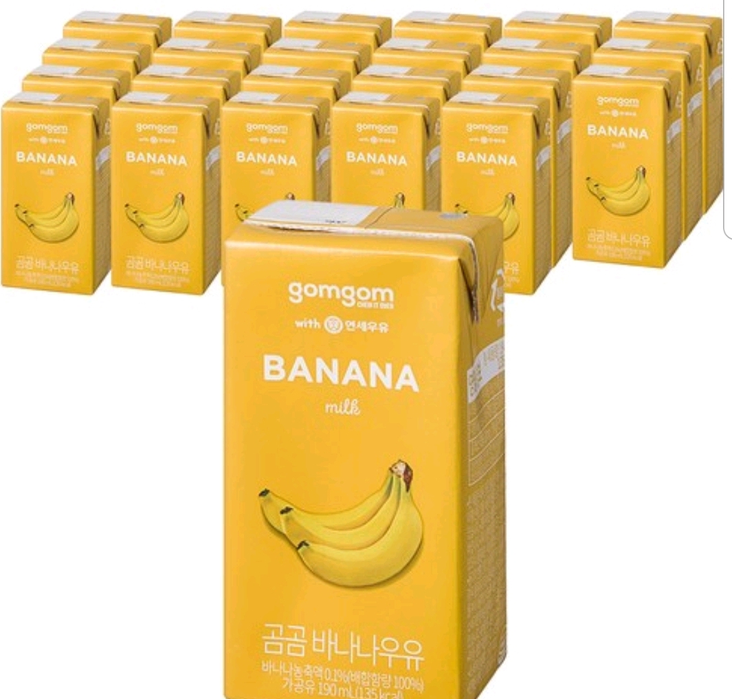 Real banana 바나나 우유 개당 용량 × 수량: 190ml × 24개