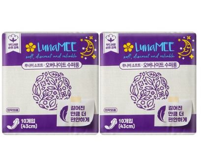 루나미 소프트 국내산 오버나이트 수퍼롱 날개형 2pack(10ea*2)