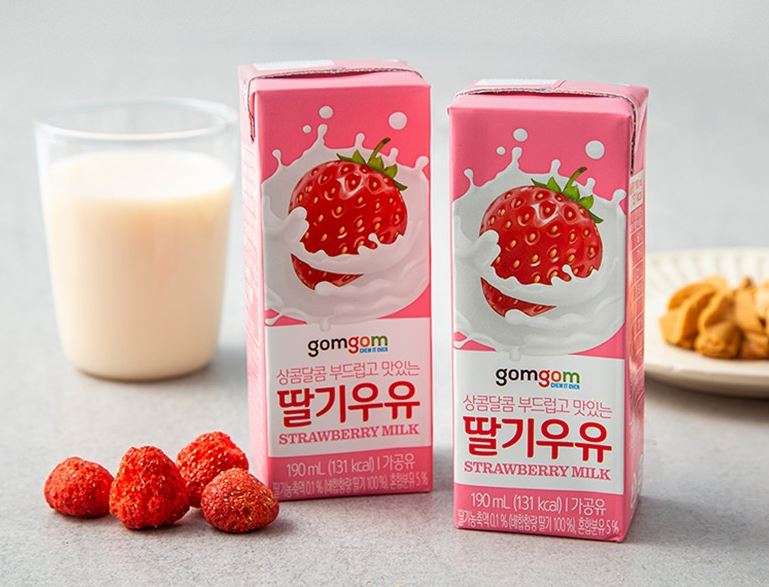 딸기우유 개당 용량 × 수량: 190ml × 24개