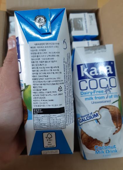 KARACOCO กะทิ/เครื่องดื่มน้ำกะทิ 코코넛밀크250ML x12팩, 1box