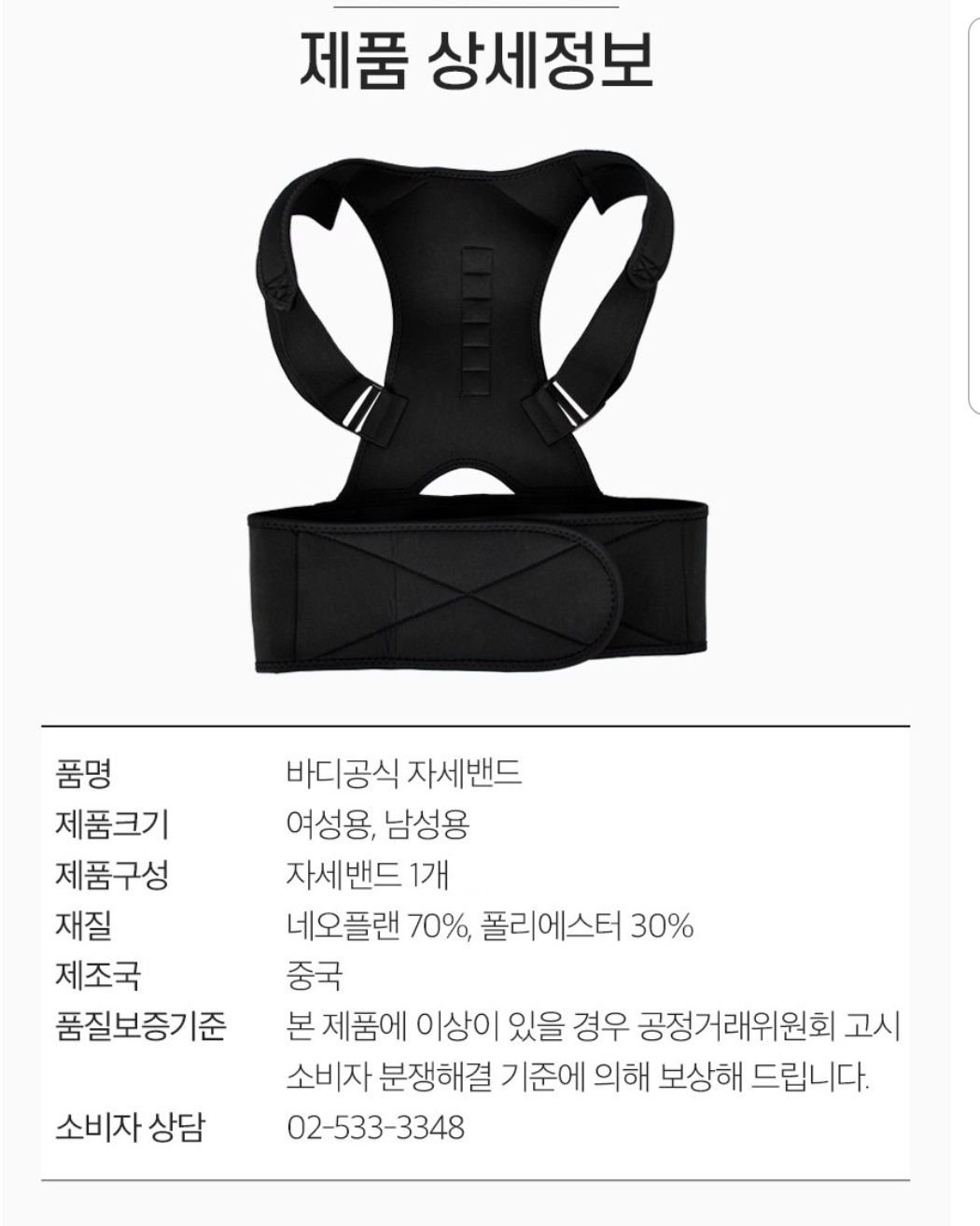 자세교정 밴드